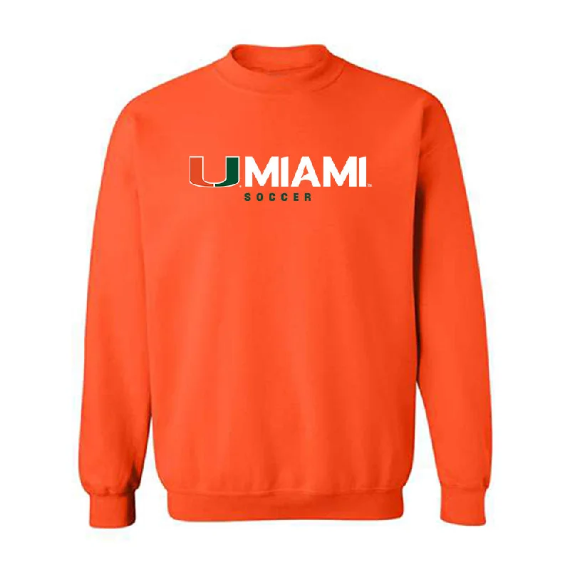 Miami - NCAA Women's Soccer : Reese Wheeler - Classic Shersey Crewneck Sweatshirt Hoodie with Hem Drawcord Adjustable Customizable