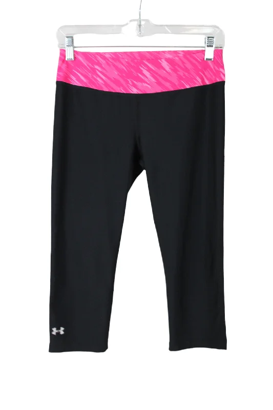 Under Armour HeatGear Black Capri Legging | S Fashionable Sports Compression Leggings