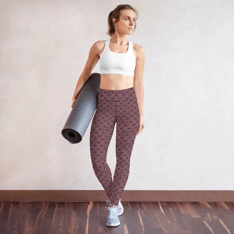 Legging de Yoga "Motif violet" Fashionable Smooth Fit Leggings