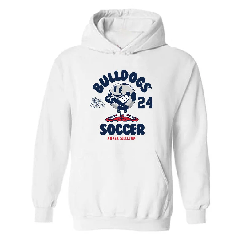 Fresno State - NCAA Women's Soccer : Anaya Shelton - Fashion Shersey Hooded Sweatshirt Hoodie with Elastic Waist Stretchable Comfortable