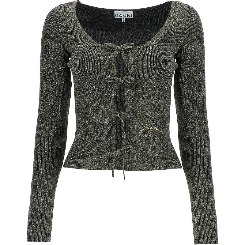 Ganni lurex knit cardigan Velvet Chenille Corduroy