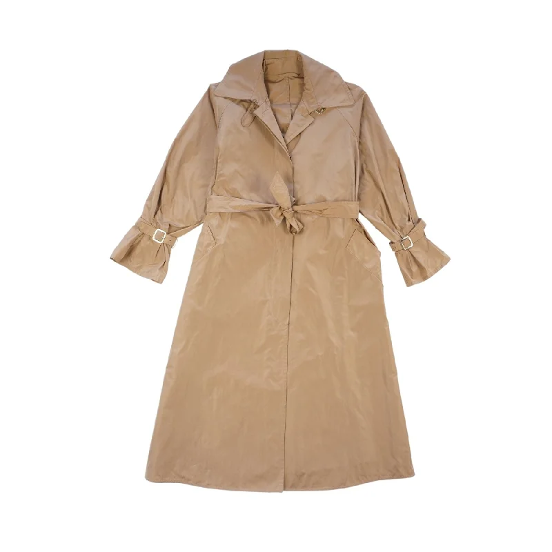Max Mara Trench Coat - Women's 2 Jersey Tulle Batik