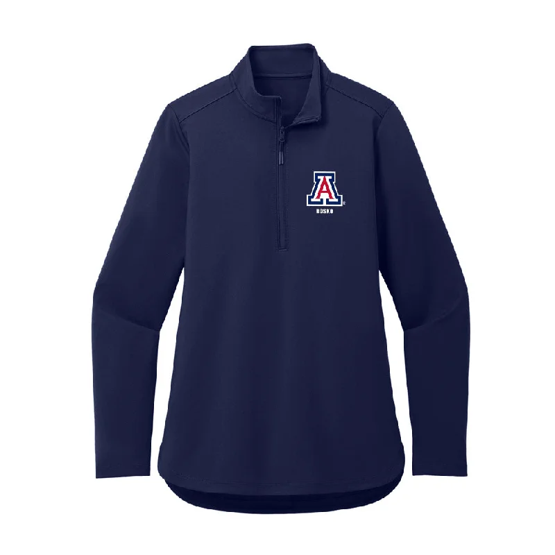 Arizona - NCAA Women's Track & Field : Jenica Bosko - Women's Premium Quarter Zip Jacket Zippered Front Buttoned Front Snap Front