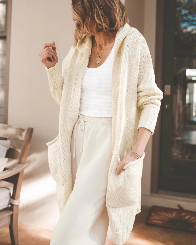 Splendid x @Cellajaneblog Hooded Cardigan Toggled Drawstring Belted