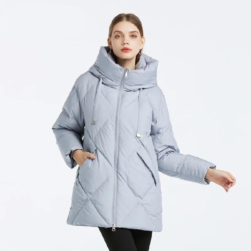 Bolunce -  Hooded Quilted Coat Pockets Sleeves Lining