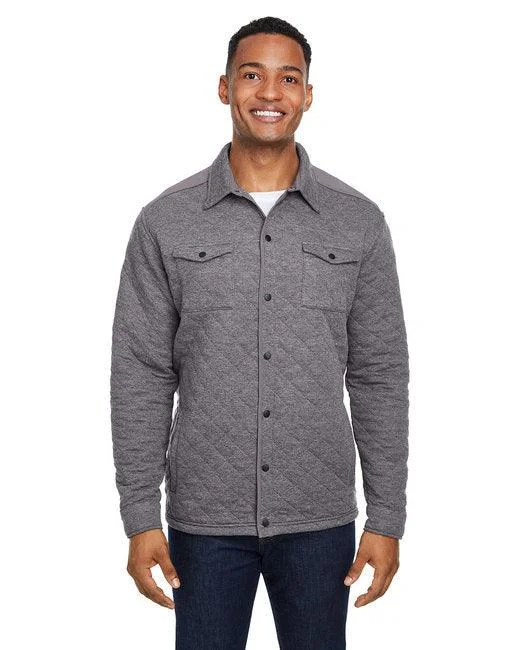 J America Adult Quilted Jersey Shirt Jacket JA8889 Nylon Fabric Polyester Fabric Spandex Fabric