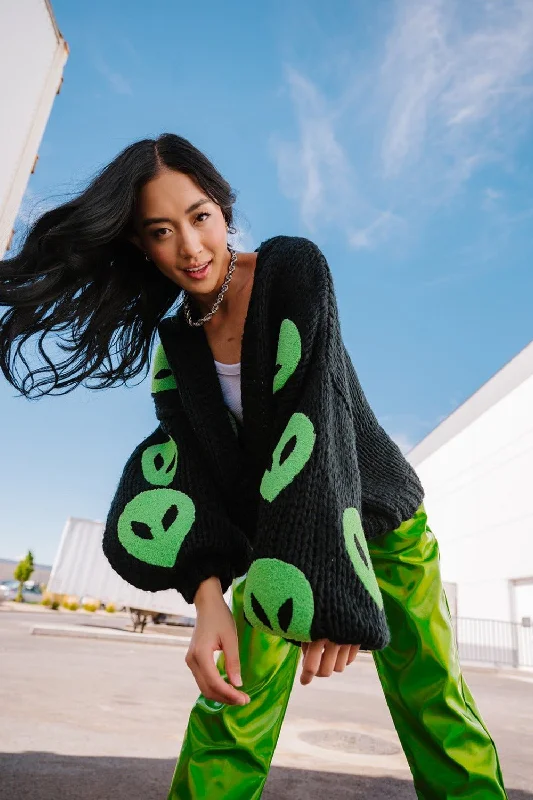 Visionary Hand Knit Alien Cardigan Oversized Loose Flowy