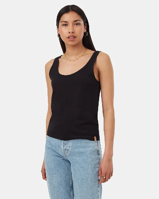 TreeBlend Double Scoop Tank floral tank top