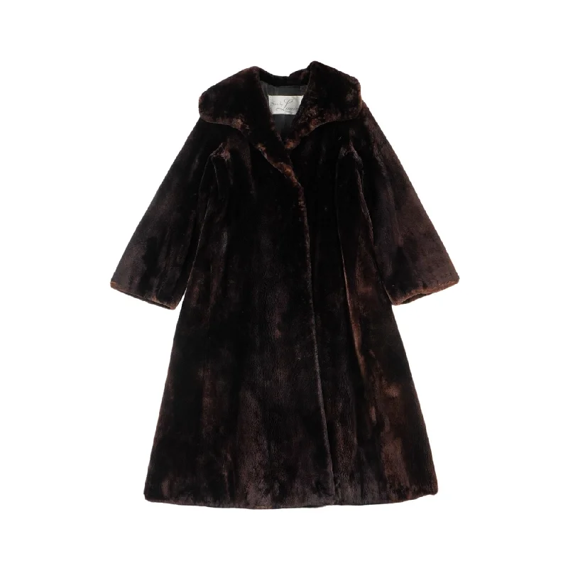 Furs by Leonard Vintage Fur Coat - Women's 2/4 Kimono Robe Cloak