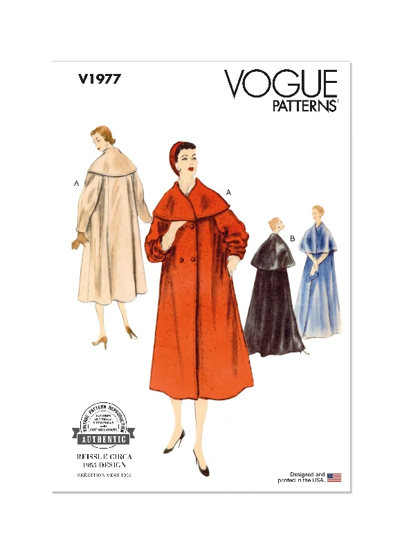 Voguepattern V1977 Misses' Jacket Snapped Jacket Toggled Jacket Drawstring Jacket