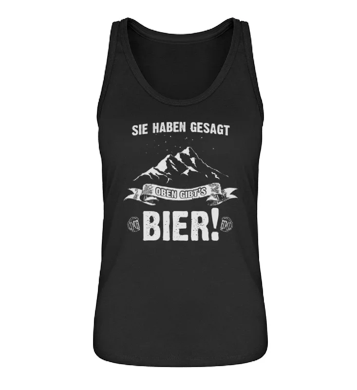 Sie haben gesagt oben gibts Bier - Damen Organic Tanktop yoga tank top