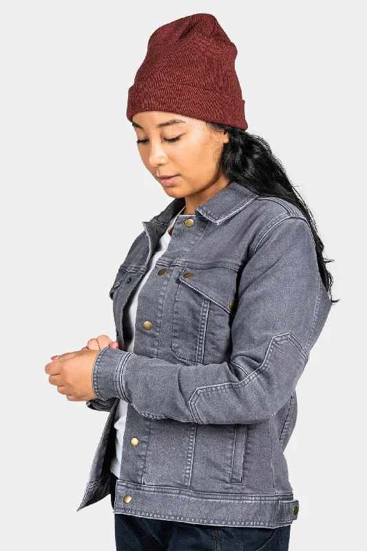 Dovetail Women’s Thermal Trucker Jacket in Grey Denim Trench Coat Raincoat Waterproof Jacket Dovetail Women’s Thermal Trucker Jacket in Grey Denim Trench Coat Raincoat Waterproof Jacket