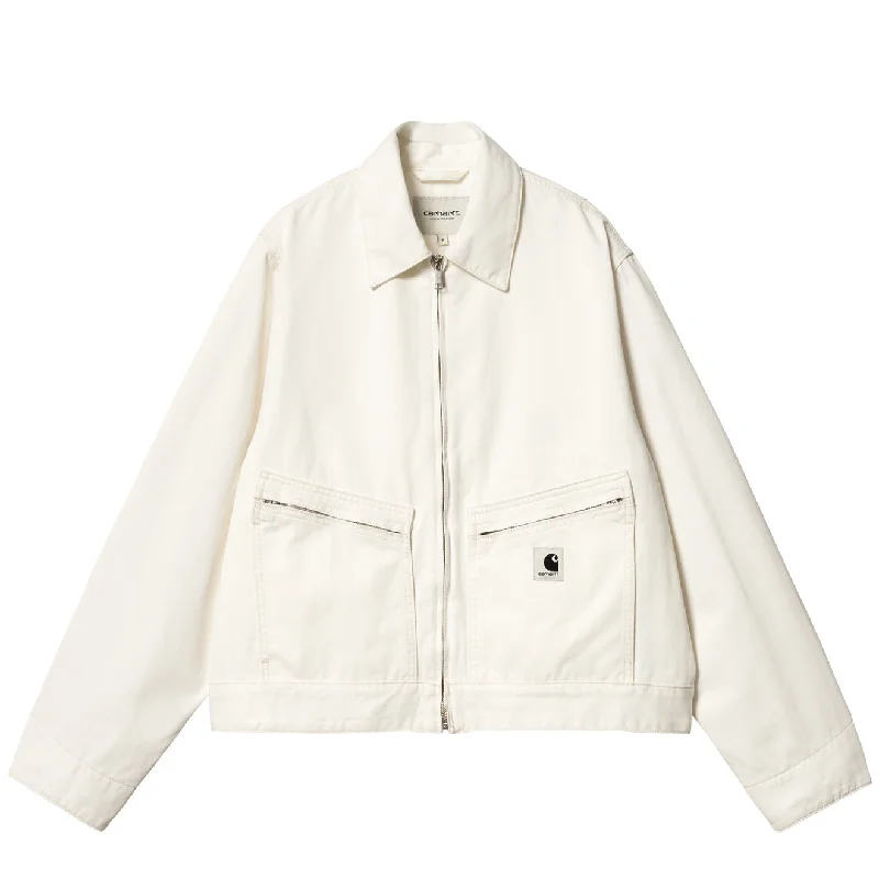 Carhartt WIP Womens Norris Jacket Redwood Herringbone Wool Jacket Cashmere Jacket Tweed Jacket