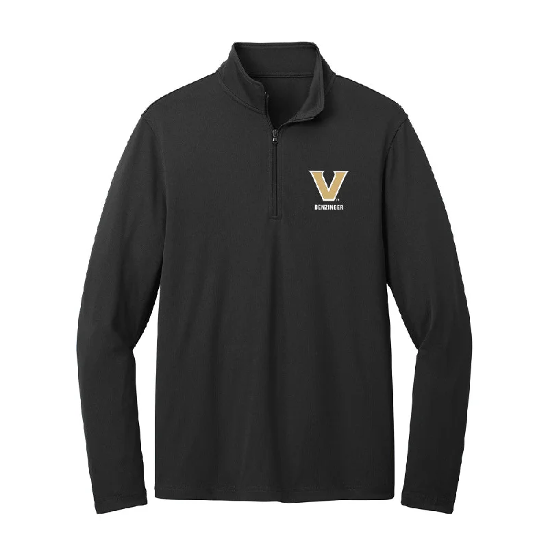 Vanderbilt - NCAA Women's Track & Field : Tina Benzinger - Lightweight Quarter Zip Jacket Faux Fur Fabric Real Fur Fabric Shearling Fabric