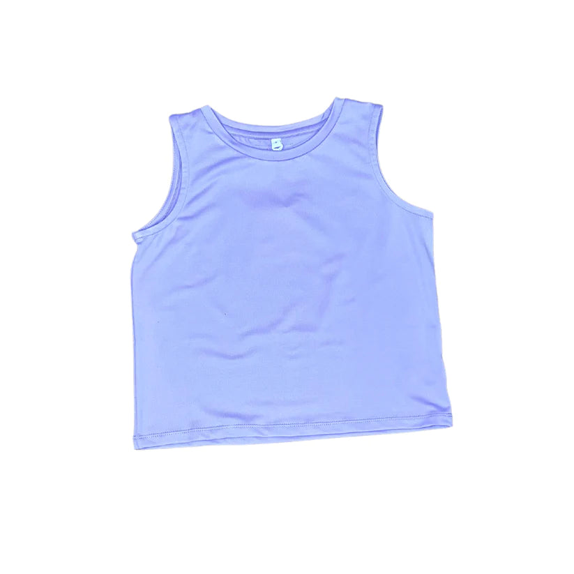 Girls Athletic Tank- Purple breathable tank top