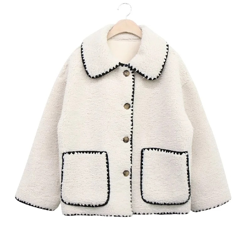 Furaeux - Fur Coat Crew Neck V-Neck Boat Neck