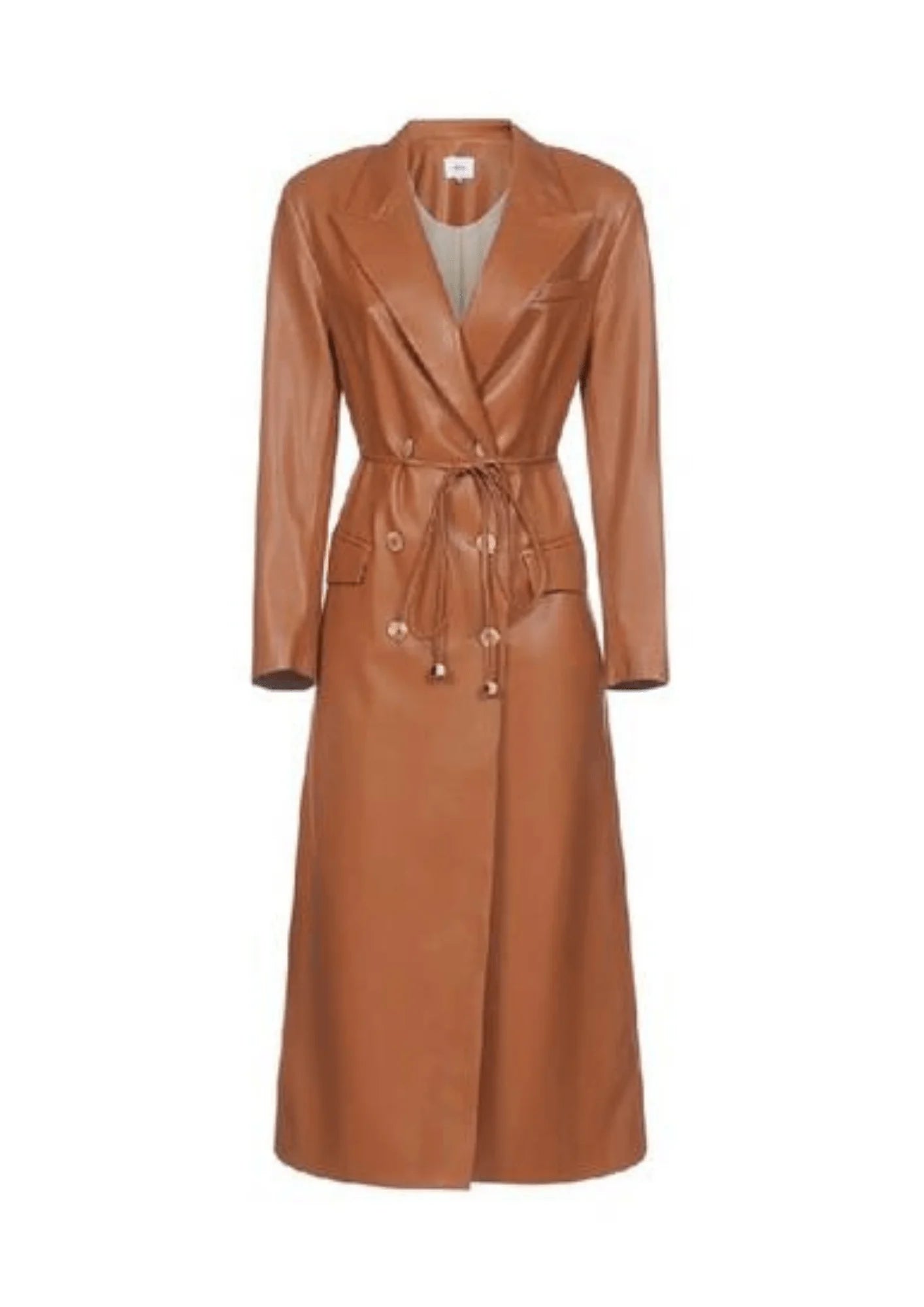 BROWN MANILA TRENCH-COAT Mesh Canvas Denim