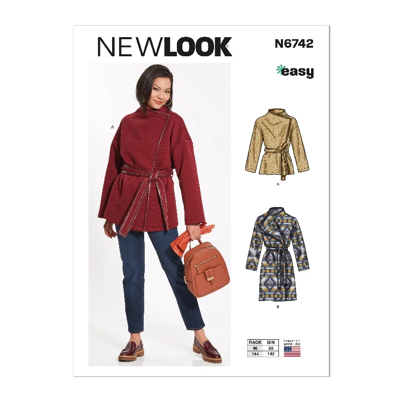 Newlook Pattern Un6742 Misses' Jacket and Coat Fleece Fabric Down Fabric Feather Fabric