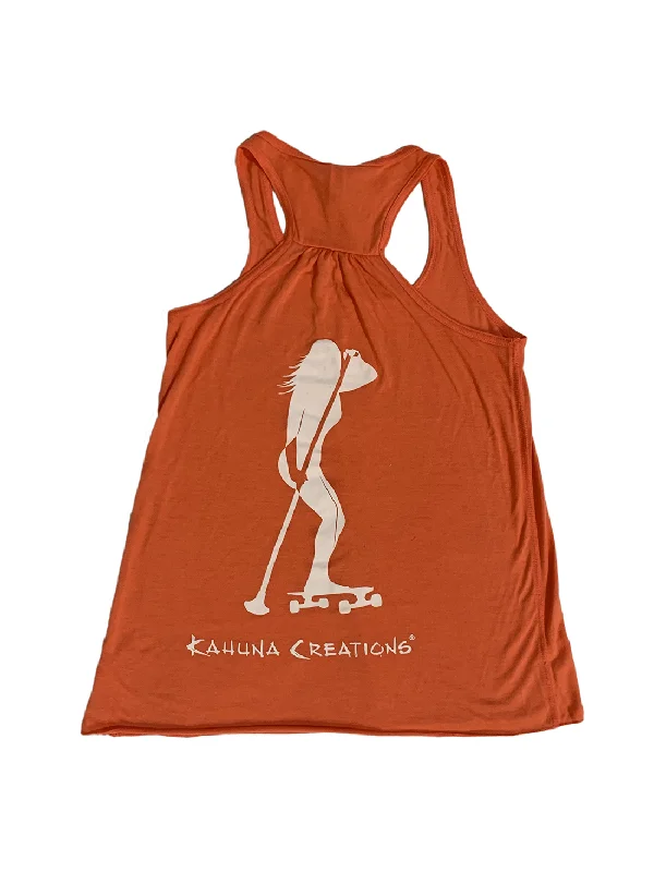 Land Paddle Life Tank Coral - Women solid color tank
