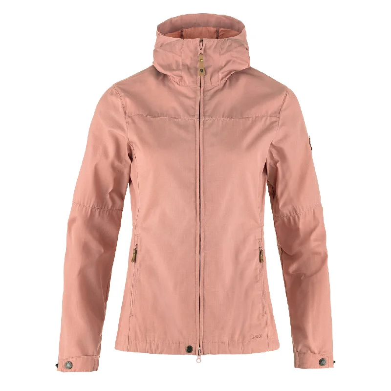 Fjallraven Womens Stina Jacket Dusty Rose Collared Jacket Crew Neck Jacket Turtle Neck Jacket