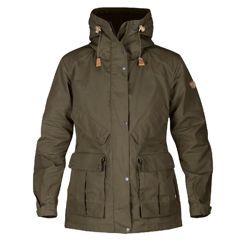 Fjallraven Womens Jacket No. 68 Dark Olive V-Neck Jacket Boat Neck Jacket Square Neck Jacket