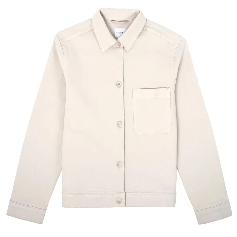 Sunspel Womens Chore Jacket Chalk Striped Jacket Polka Dot Jacket Floral Jacket