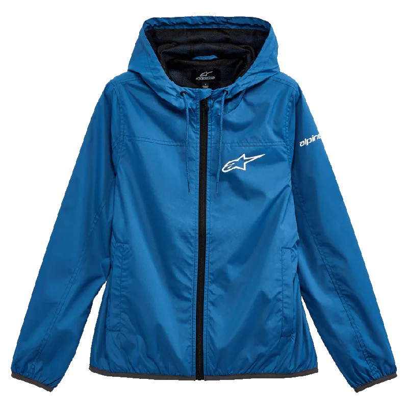 Women Treq Windbreaker Jacket Zippered Front Buttoned Front Snap Front
