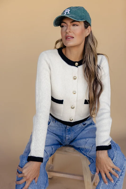 Simple and Sweet Button Cardigan Denim Fabric Leather Fabric Suede Fabric