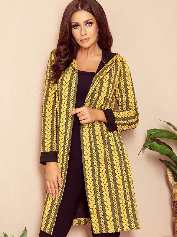 Cardigan Numoco Hooded Caped Shawl Collar