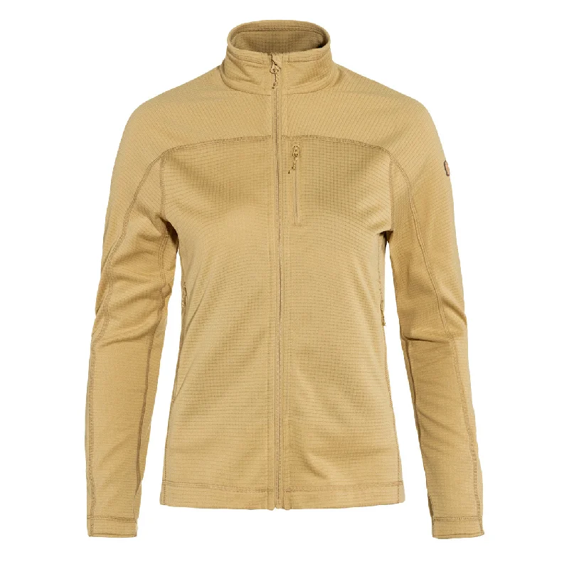 Fjallraven Womens Abisko Lite Fleece Jacket Dune Beige Faux Fur Jacket Real Fur Jacket Shearling Jacket