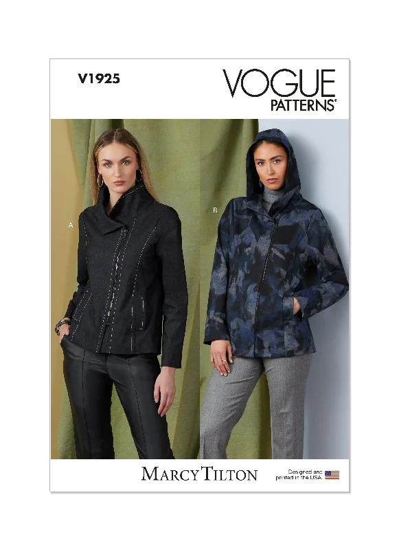 Vogue V1925 Misses' Jacket Two Lengths Rayon Jacket Velvet Jacket Corduroy Jacket