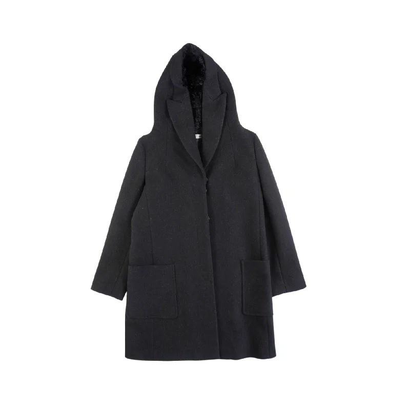 Prada Hooded Coat - Women's 46 Coat Overcoat Trench Coat