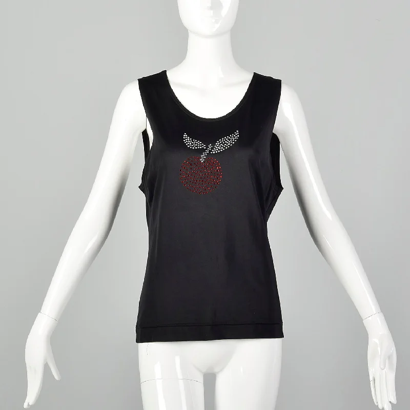 Medium Sonia Rykiel Black Cherry Tank Top cropped tank top