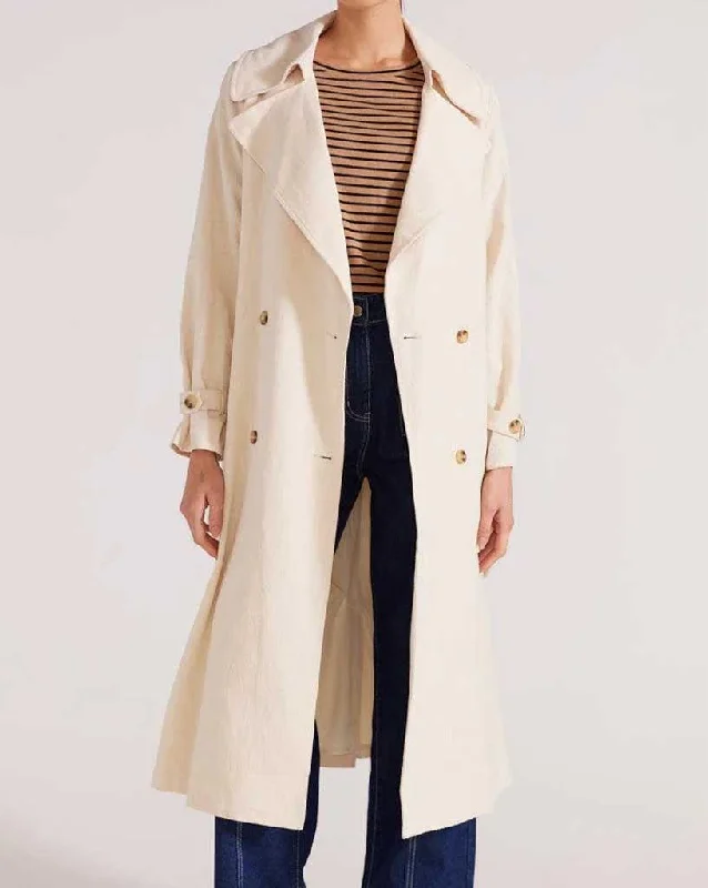 Bayley Trench Coat Chenille Brocade Lace