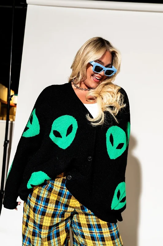 Too Cool For You Oversized Alien Cardigan in Black *RESTOCKED* Real Fur Shearling Chenille Too Cool For You Oversized Alien Cardigan in Black *RESTOCKED* Real Fur Shearling Chenille