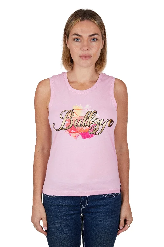 Bullzye Ladies Blossum Tank - Pink - B3S2501340 grey tank top