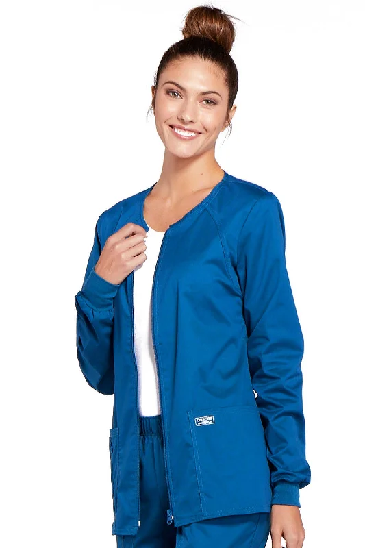 Cherokee Scrub Jacket Core Stretch Zip Front 4315 Knit Fabric Woven Fabric Fleece Fabric Cherokee Scrub Jacket Core Stretch Zip Front 4315 Knit Fabric Woven Fabric Fleece Fabric