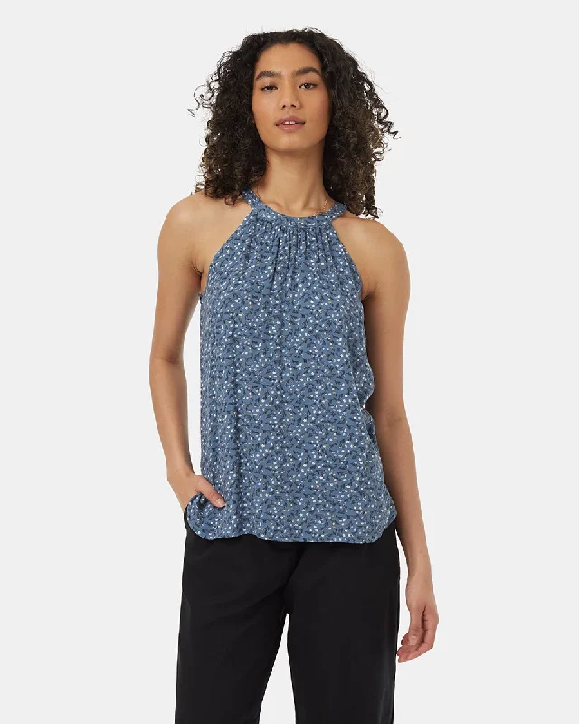 EcoWoven Crepe Cypress Tank lace back tank