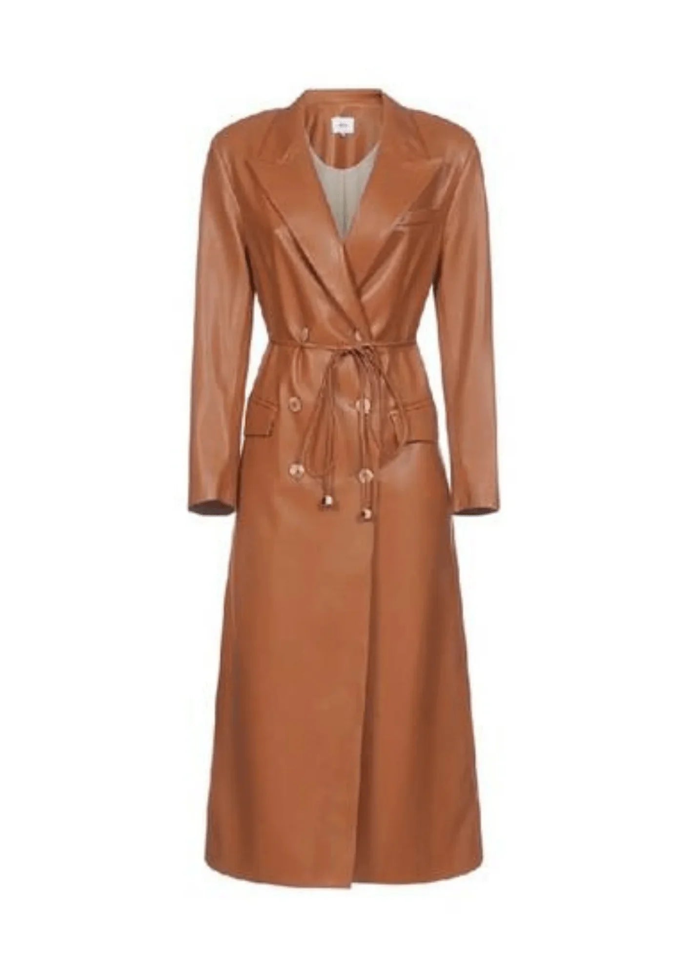 BROWN MANILA TRENCH-COAT Jersey Tulle Batik