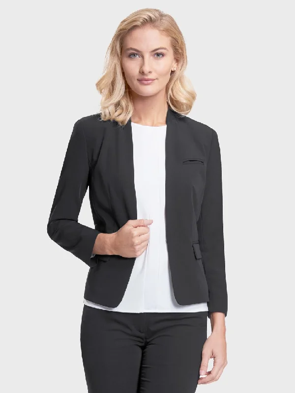 Ladies' Greta Jacket - Black Chenille Fabric Brocade Fabric Lace Fabric