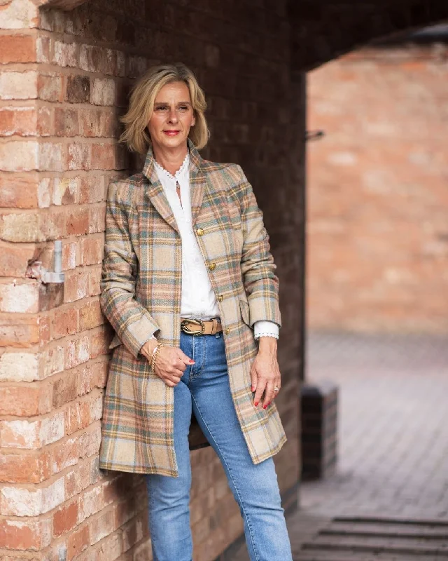 Charlotte Vintage Tweed Coat Knit Woven Fleece