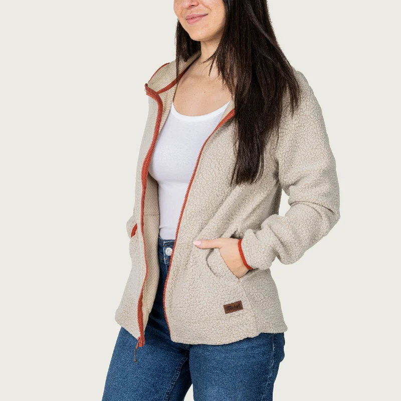 Women's Baytown Sherpa Jacket Hooded Jacket Caped Jacket Shawl Collar Jacket