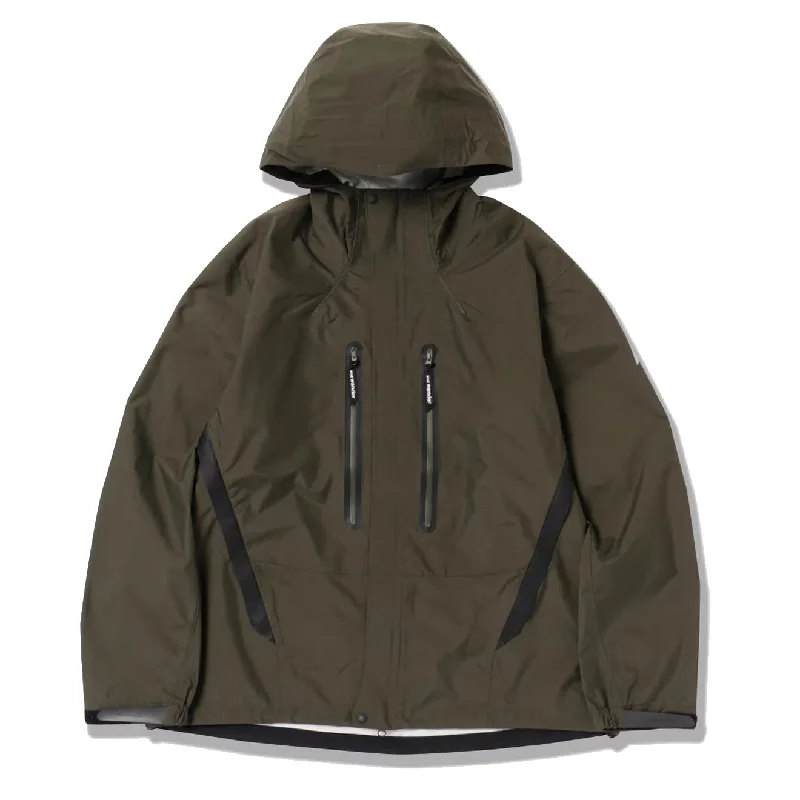 And Wander Womens 2.5L Hiker Rain Jacket Dark Khaki Denim Jacket Leather Jacket Suede Jacket