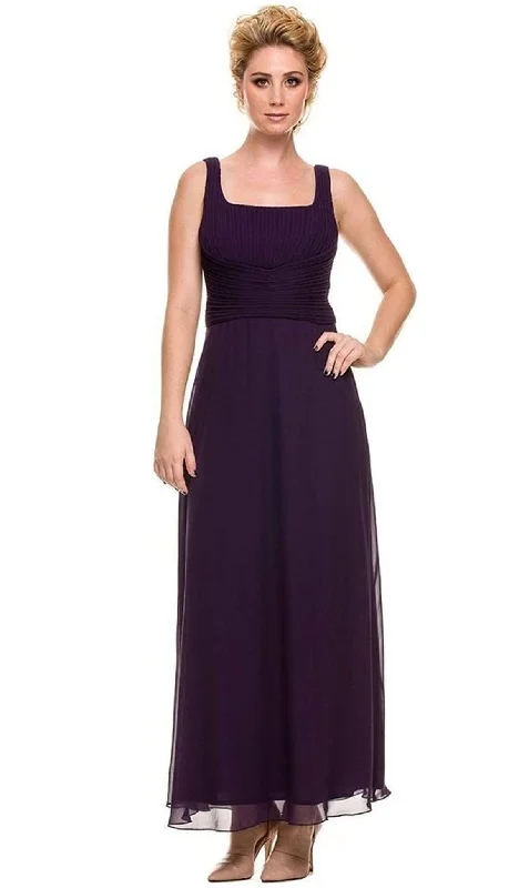 Nox Anabel - Ruched Square Neck Dress with Jacket 5099SC Welt Pockets Slit Pockets Flap Pockets