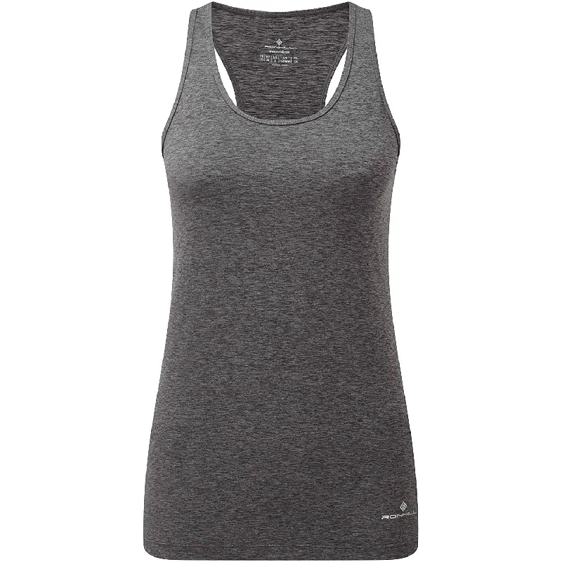 Ronhill Women's Momentum Body Tank Top, Grey Marl lightweight tank top