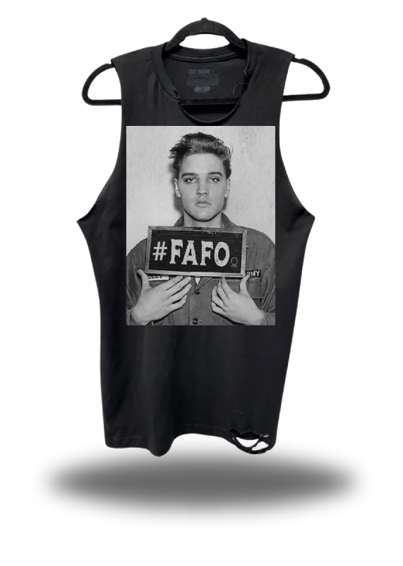 ELVIS ROAD RASH TANK TOP white tank top