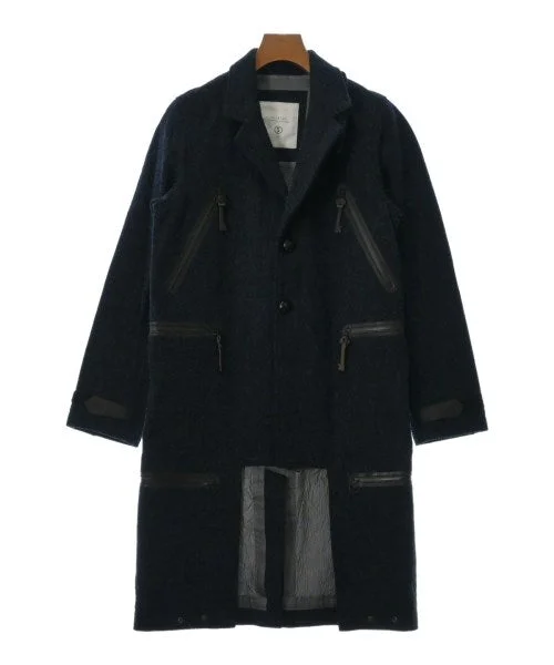 84-74 lab Takahiro Kuraishi Chesterfield coats Cuffed Rolled Raglan