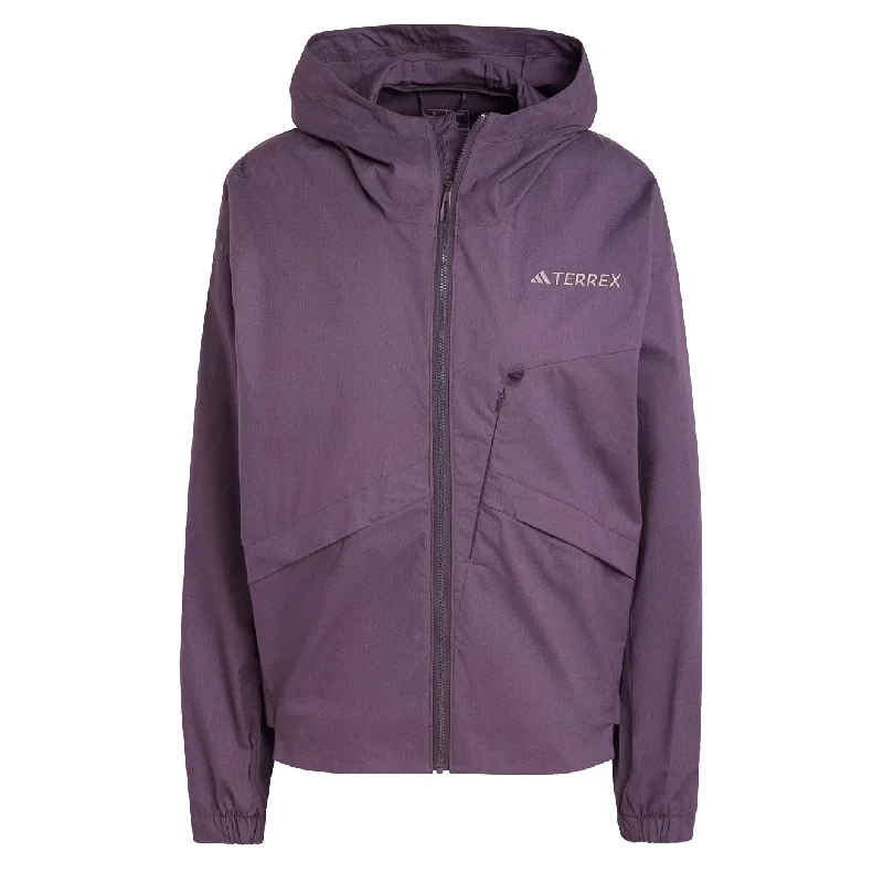 Adidas Terrex Womens Xploric Wind Jacket Aurora Black Print Jacket Jacquard Jacket Embroidered Jacket