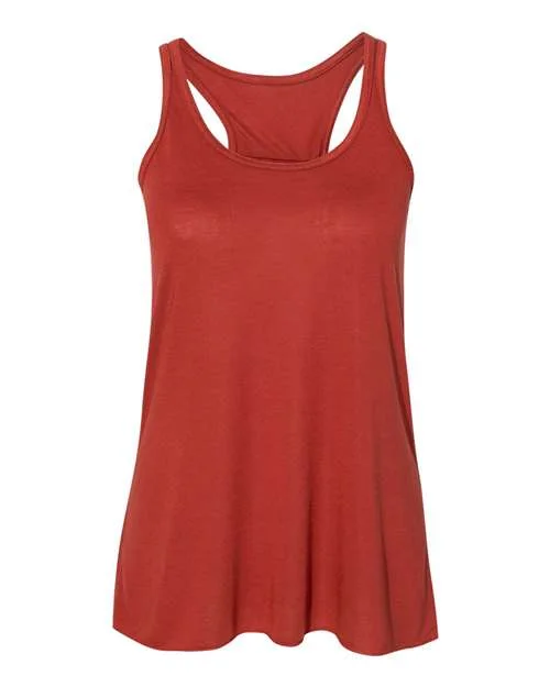 BELLA + CANVAS - Women's Flowy Racerback Tank - 8800 Brick layering tank top
