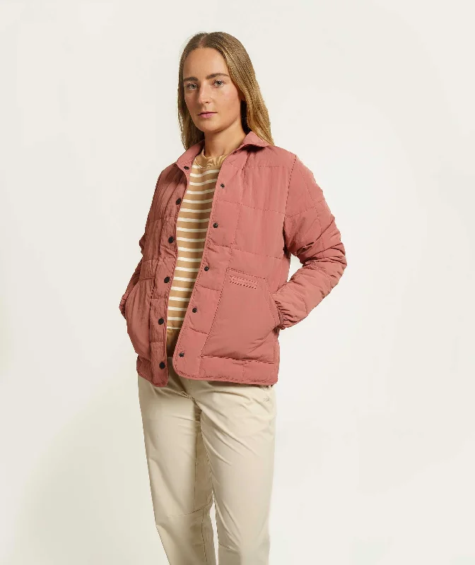 Ladies Quilted Puffer Jacket - Rose Ribbed Jacket Pleated Jacket Ruffled Jacket